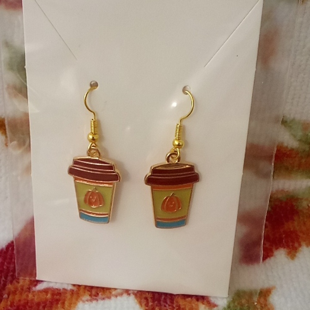 Pumpkin Spice Coffee Earrings